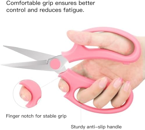 Housolution Flower Scissors, Premium Steel Pointed Pruning Shears - Image 4