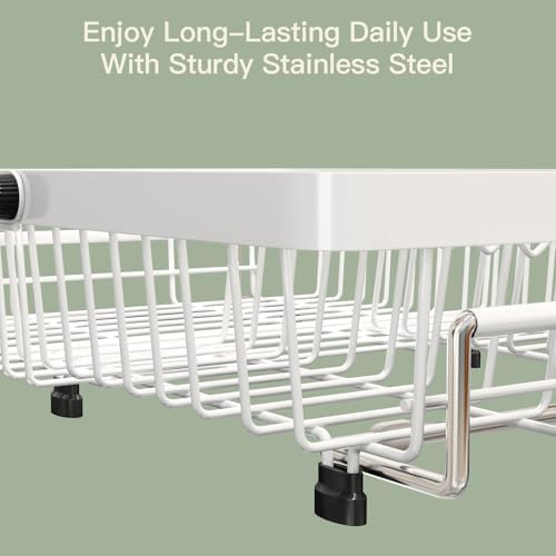 MAJALiS White Expandable Dish Drying Rack Over Sink - Image 7