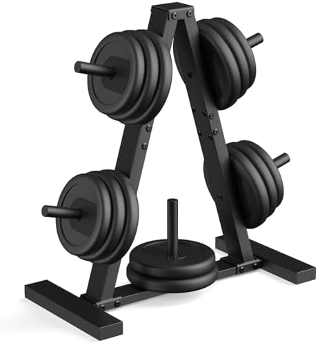 Weight Plate Rack, Weight Tree, Home Gym Storage Stand, Holds 300 lbs - Image 2