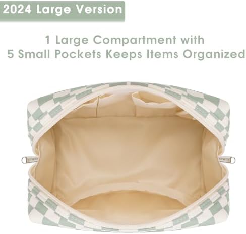 Narwey Makeup Bag Travel Toiletry Bag, Cosmetic Bag - Image 4