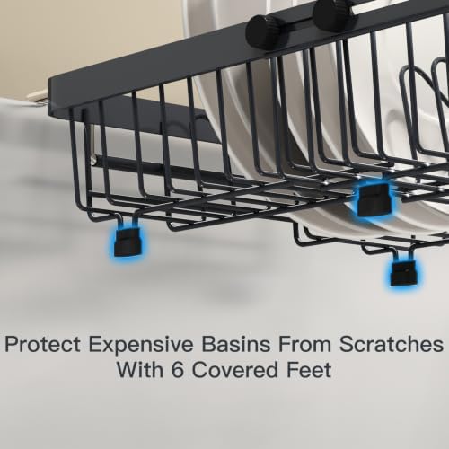 MAJALiS Grey Expandable Dish Drying Rack Over The Sink - Image 6