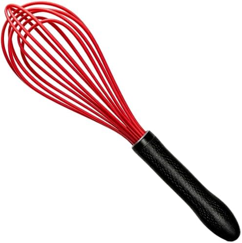TEEVEA Silicone Whisk 11 Inch, Non-Slip Handle Heat Resistant Non-Scratch by TEEVEA