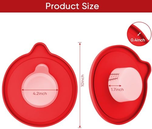 Glass Bowl Compatible With KITCHENAID Stand Mixer, With Red Lid Compatible with - Image 3