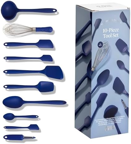 GIR: 10-Piece Silicone Ultimate Kitchen Utensils Set – Navy by GIRGetItRight
