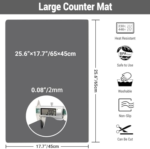 Ewen 25.6"x17.7"x0.08" Large Heat Resistant Silicone Mat - Image 3