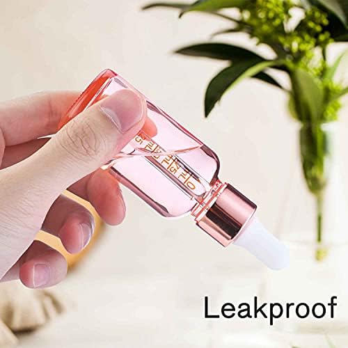 PrettyCare Glass Eye Dropper Bottles 99 Pack, 1oz Rose Empty Thick Bottles Bulk - Image 4
