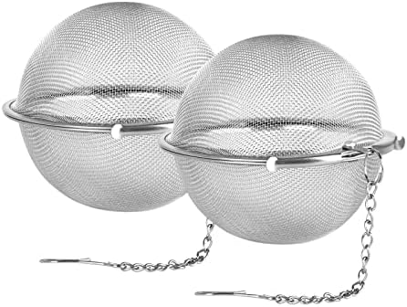Fu Store 2pcs Stainless Steel Mesh Tea Ball 3.55 inches Tea Strainers by FuStore