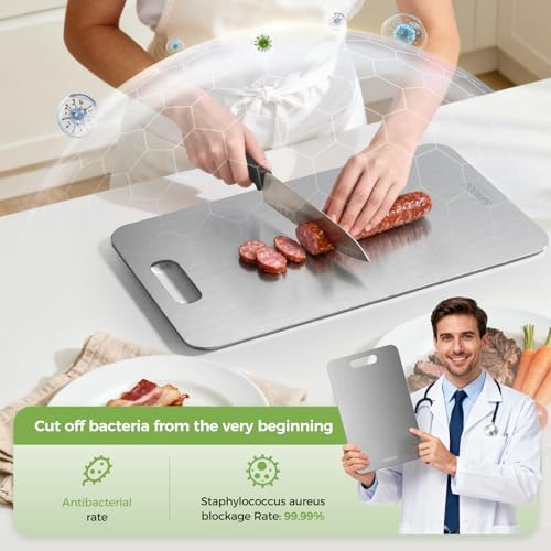Titanium Cutting Board Set of 3, 100% Double-Sided Titanium Cutting Boards - Image 6