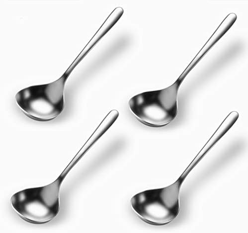 18/8 Stainless Steel Heavy Duty Big Soup Spoon Large Serving Spoon Mini by Qualizon