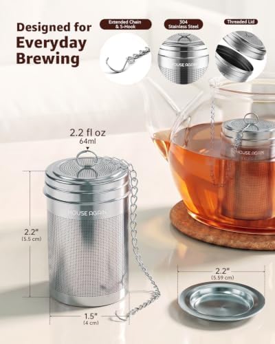 HOUSE AGAIN Tea Infuser, Extra Fine Mesh Tea Strainers - Image 4