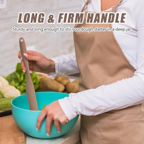Silicone Jar Spatula, Non-Stick Heat Resistant Kitchen Thin Spatula, Sourdough - Image 5