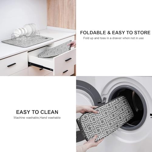 Dish Drying Mat for Kitchen Counter, Machine Washable Matt - Image 6
