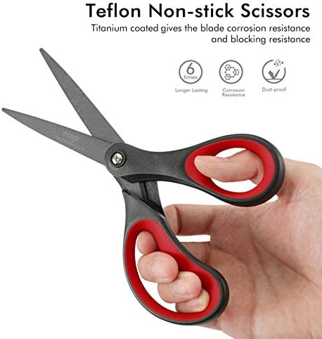 LIVINGO Scissors All Purpose Heavy Duty 8" Office Titanium Non Stick 2 Pack - Image 4