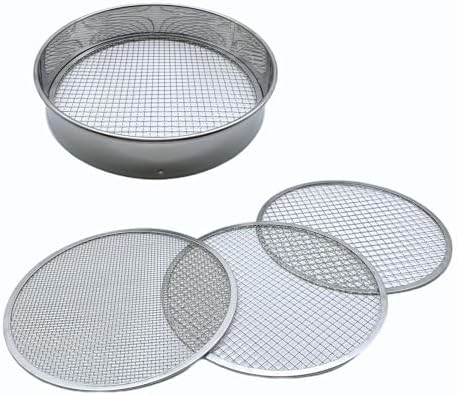 Soil Sifter Set with 3 Sieve Meshes by Vonoso