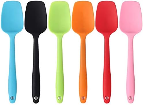 MOACC Silicone Spatulas, 8.2 inch Small Rubber Spoon Spatula Heat Resistant by MOACC