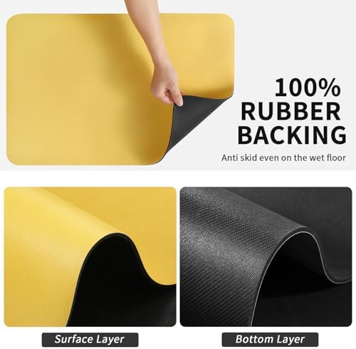 HotLive Dish Drying Mat for Kitchen Counter, Heat Resistant Drainer Mats - Image 5