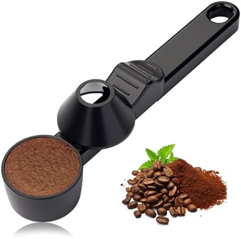 Coffee Scoop with Funnel for Ground Coffee, Protein Powder & Tea, for Reusable by Unknown