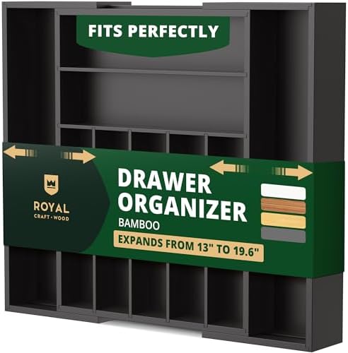 ROYAL CRAFT WOOD Luxury Bamboo Kitchen Drawer Organizer by ROYALCRAFTWOOD