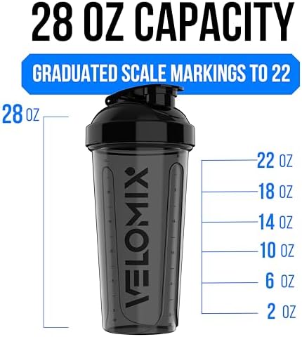 VELOMIX 2 Pack 28oz Protein Shaker Bottle - Image 4