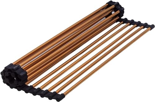 Strictly Sinks Stainless Steel Roll Up Dish Drying Rack – Copper 17 Inch Over by SSTRICTLYKITCHENBATH