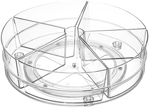 Home Intuition Round Plastic Lazy Susan Turntable Food Storage Container by HomeIntuition