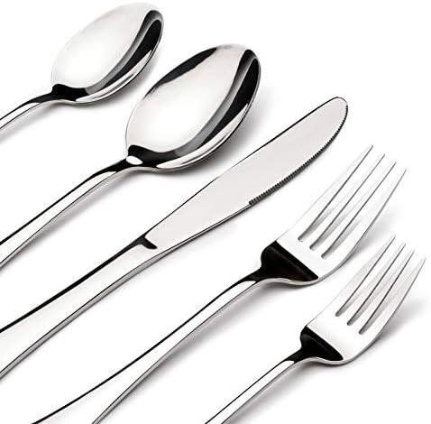 Silverware Set for 8, 40 Piece Stainless Steel Flatware Utensil Cutlery Set by ACNUSIK