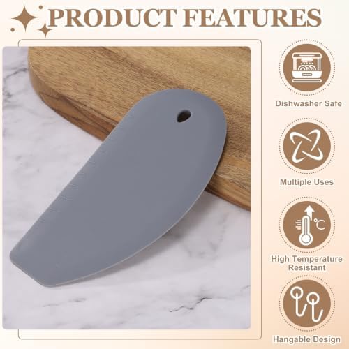 uxcell 2pcs Food Silicone Scraper, 2 in 1 - Image 3