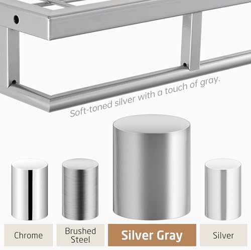 KES 30-Inch Silver Gray Pot Rack Wall Mounted, 100 Lbs Capacity - Image 6