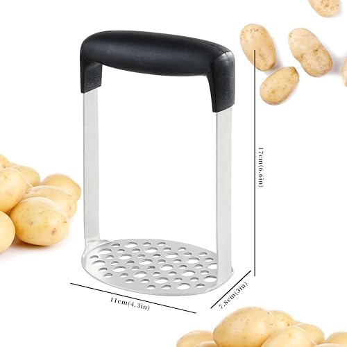 Potato Masher, LCCOWO Stainless Steel Potatoes Masher Kitchen Tool, Mashed - Image 2