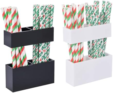 Adjustable 2-Part Acrylic Straw Holder by Unknown