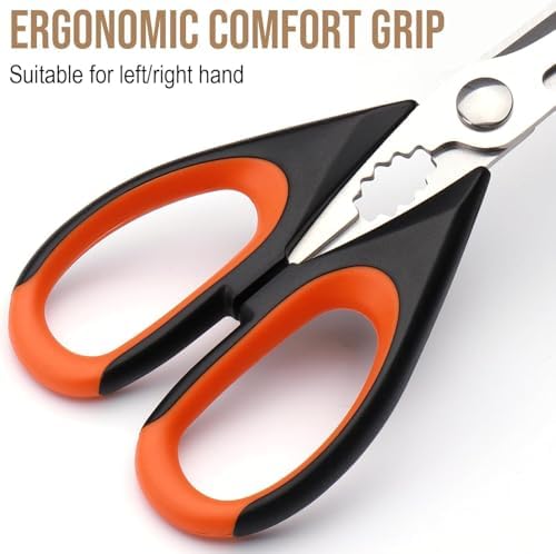 Kitchen Scissors All Purpose Heavy Duty, Kitchen Utensils Set, Stainless Steel - Image 3