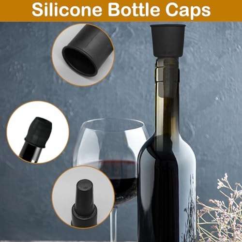 8Pcs Silicone Wine Stopper for Wine Bottles, Reusable Sparkling Wine Bottle - Image 4