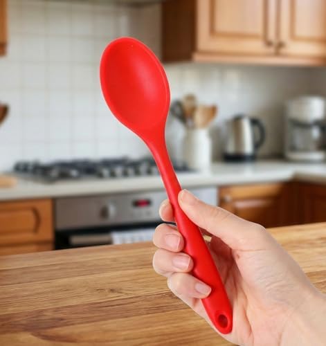 2PCS Silicone Spoons, 8 Inch Silicone Mixing Spoon - Image 4