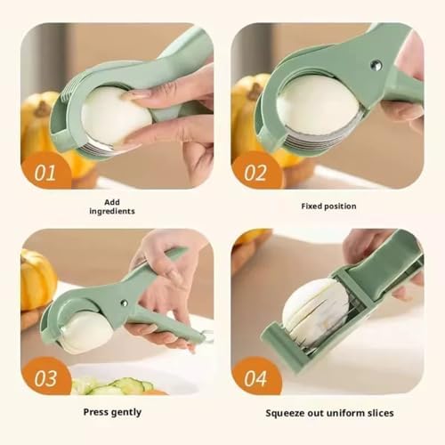 Herb Scissors, 5 Stainless Steel Blades Kitchen Salad Chopper, Dishwasher Safe - Image 5