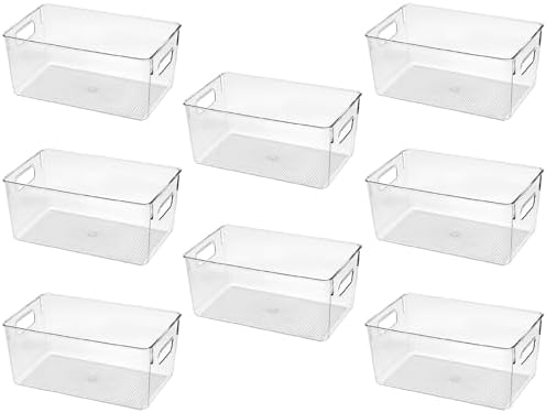 Clear Plastic Storage Bins, Pantry Organizers and Storage Containers Fridge by CONTROLKITCHEN