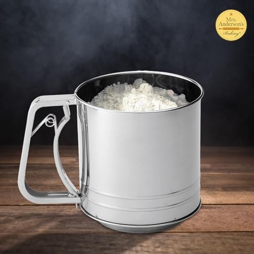 Mrs. Anderson’s Baking Hand Squeeze Flour Sifter, Stainless Steel, 5-Cup - Image 6