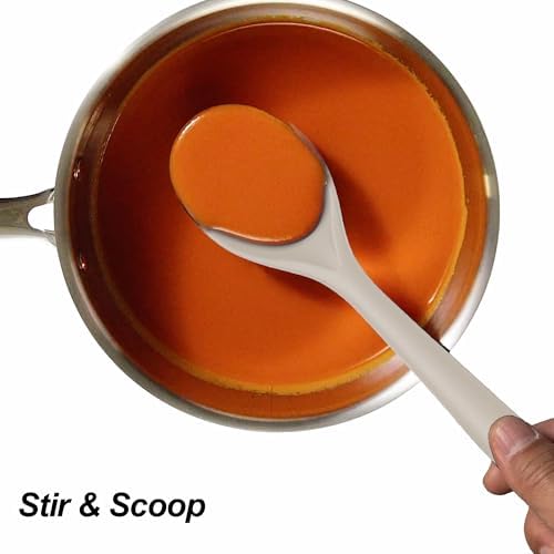 VOVOLY Silicone Spoons for Cooking, Solid & Slotted Spoon Set - Image 4