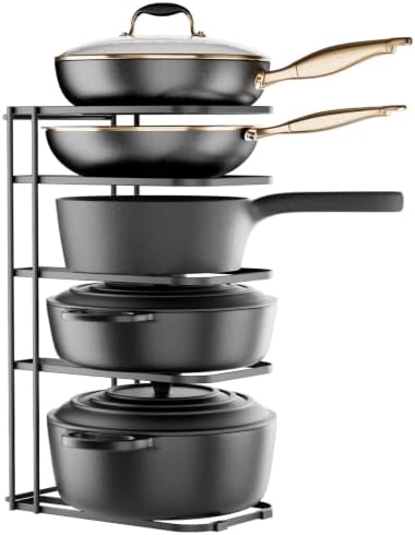 ORDORA 5-Tier Pot and Pan Organizer 16.6", No Assembly Cookware Rack 1-Pack by ORDORA