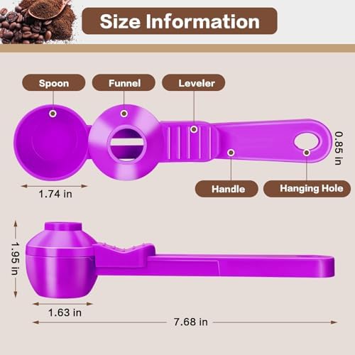 2-in-1 Coffee Scoop with Funnel, 2 Tbsp Measuring Spoon - Image 2