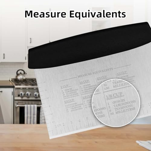 Vaincre 2PCS 6" Stainless Steel Bench Dough Scraper Cutter - Image 4
