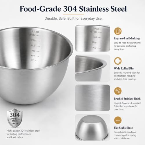 Stainless Steel Mixing Bowls Set - Image 6
