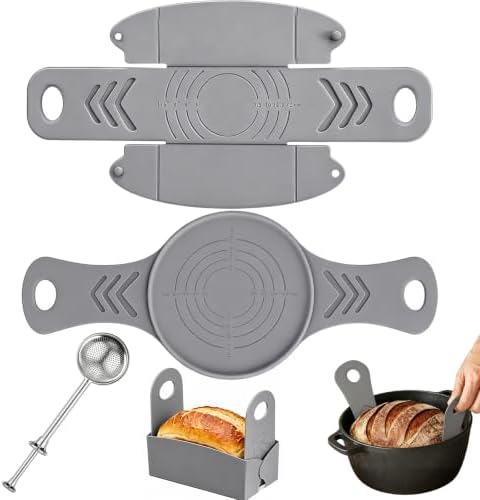 3PCS Pure Silicone Bread Sling for Dutch Oven, Fiberglass Free Sourdough Mat by Unknown
