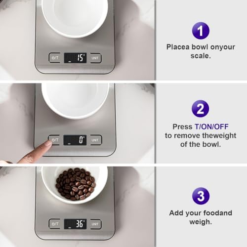 QP Food Scale, 22 lb Digital Kitchen Scale, 1 g/0.1 oz Readability, 7 Units - Image 4