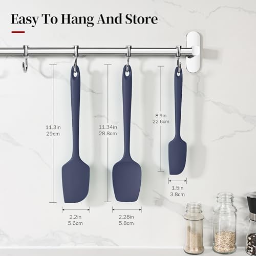 600ºF Heat Resistant Silicone Spatula Spoonula Set of 3 - Image 2