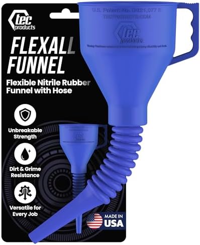 TEC Products FlexAll Long Flexible Oil Change Funnel, 12 x 4 Inches by TECProducts