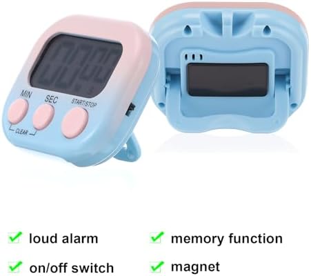 Weewooday 12 Pcs Digital Kitchen Magnetic Timer Bulk Classroom Count up - Image 3