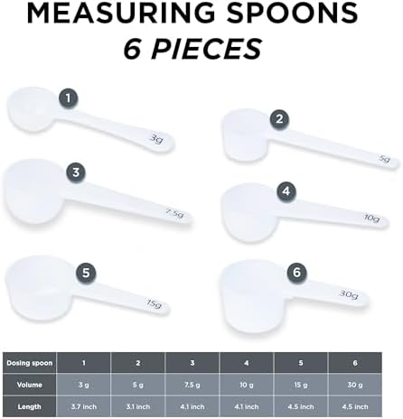 Measure spoons | measuring spoons set of 6 | exact dosing 3 gram scoop - Image 3