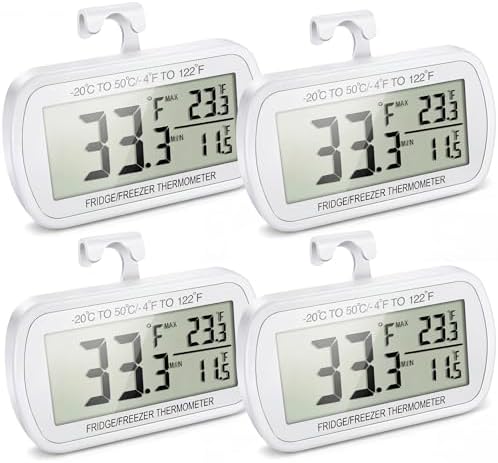 Waterproof Refrigerator Fridge Thermometer, Digital Freezer Room Thermometer by VOULOIR