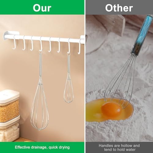 Whisks for Cooking Set, Stainless Steel Wisker for Baking, Rust-Proof Balloon - Image 3