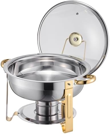 VEVOR Chafing Dish Buffet Set, 5 Qt 4 Pack, Stainless Steel Chafer - Image 4
